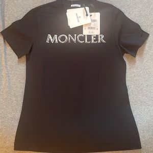 Womens black Moncler Maglia t-shirt, size medium (New)